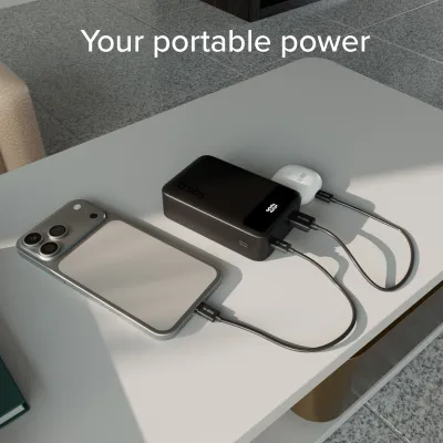 SBS - PowerBank 20000 mAh 20 W, PD, Compact, USB-C/USB-A, čierna