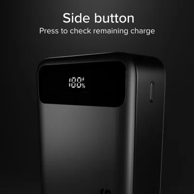 SBS - PowerBank 20000 mAh 20 W, PD, Compact, USB-C/USB-A, čierna