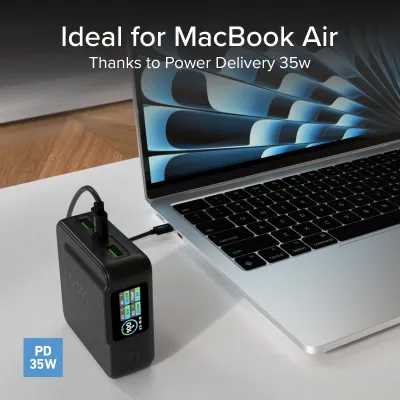SBS - PowerBank 10000 mAh Smart, PD, 35 W, 2x USB-A/USB-C, čierna