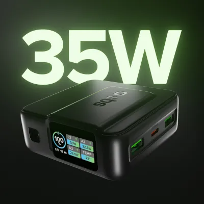 SBS - PowerBank 10000 mAh Smart, PD, 35 W, 2x USB-A/USB-C, čierna