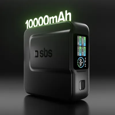 SBS - PowerBank 10000 mAh Smart, PD, 35 W, 2x USB-A/USB-C, čierna