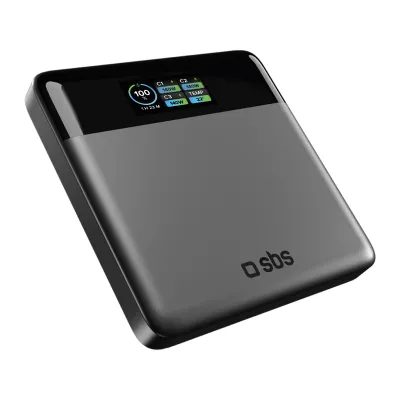 SBS - PowerBank 20000 mAh Smart, PD, 100 W, USB-A/USB-C, čierna