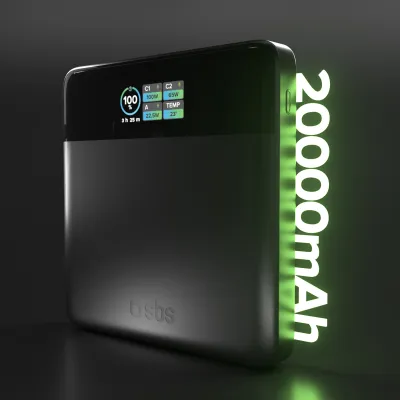 SBS - PowerBank 20000 mAh Smart, PD, 100 W, USB-A/USB-C, čierna