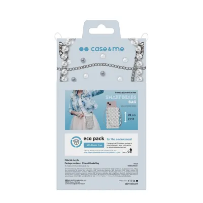 case&me - Taštička Smart Beads pre smartfóny, biela