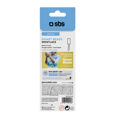 SBS - Korálky pre smartfón, reťaz, žltá