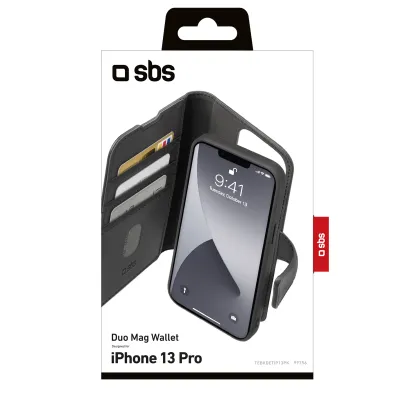 SBS - Puzdro Duo Mag Wallet pre iPhone 13 Pro, čierna