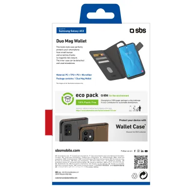 SBS - Puzdro Duo Mag Wallet pre Samsung Galaxy A53 5G, čierna