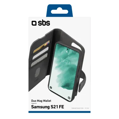 SBS - Puzdro Duo Mag Wallet pre Samsung Galaxy S21 FE, čierna
