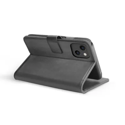 SBS - Puzdro Book Wallet z pravej kože pre iPhone 13, čierna