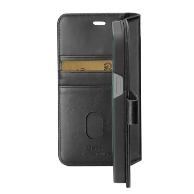 SBS - Puzdro Book Wallet z pravej kože pre iPhone 14 Plus, čierna
