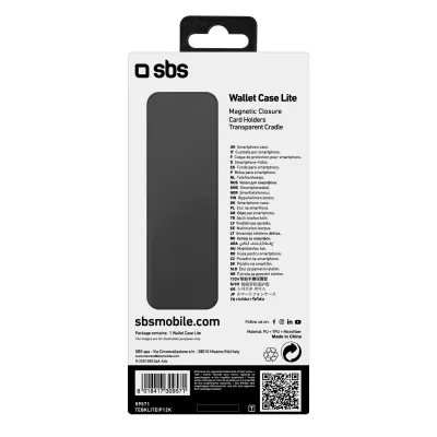 SBS - Puzdro Book Wallet Lite pre iPhone 12 mini, čierna