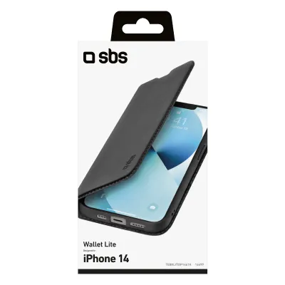 SBS - Puzdro Book Wallet Lite pre iPhone 14, čierna
