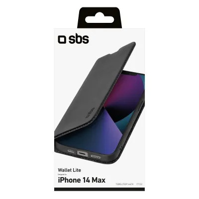 SBS - Puzdro Book Wallet Lite pre iPhone 14 Plus, čierna