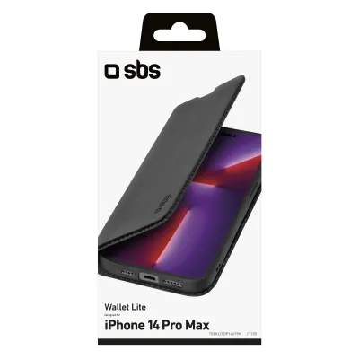 SBS - Puzdro Book Wallet Lite pre iPhone 14 Pro Max, čierna