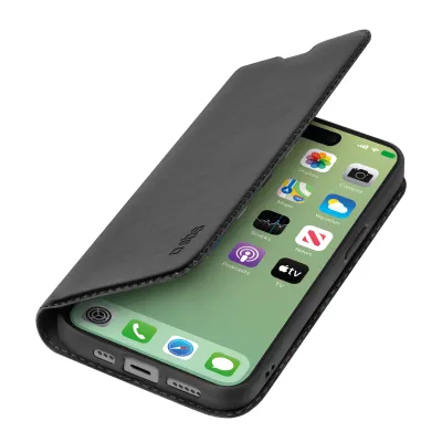 SBS - Puzdro Book Wallet Lite pre iPhone 15 Pro Max, čierna