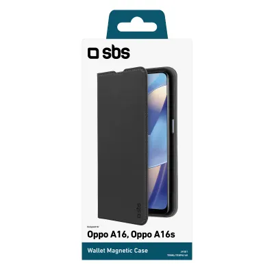 SBS - Puzdro Book Wallet Lite pre OPPO A16/A16s, čierna