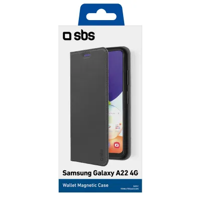 SBS - Puzdro Book Wallet Lite pre Samsung Galaxy A22, čierna