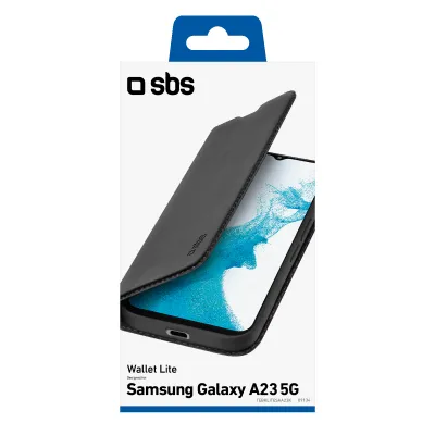 SBS - Puzdro Book Wallet Lite pre Samsung Galaxy A23 5G, čierna