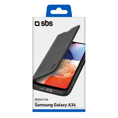 SBS - Puzdro Book Wallet Lite pre Samsung Galaxy A34 5G, čierna