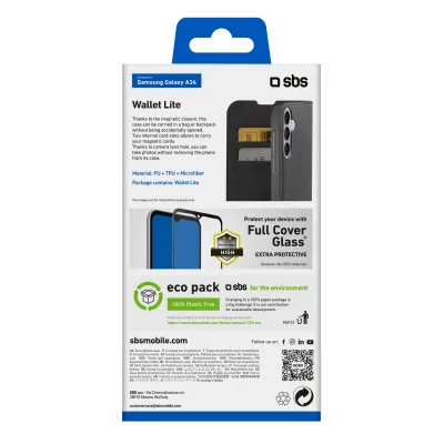 SBS - Puzdro Book Wallet Lite pre Samsung Galaxy A34 5G, čierna