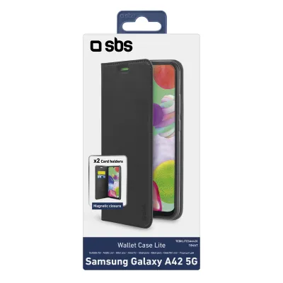SBS - Puzdro Book Wallet Lite pre Samsung Galaxy A42 5G, čierna