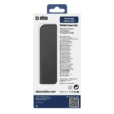 SBS - Puzdro Book Wallet Lite pre Samsung Galaxy S21, čierna