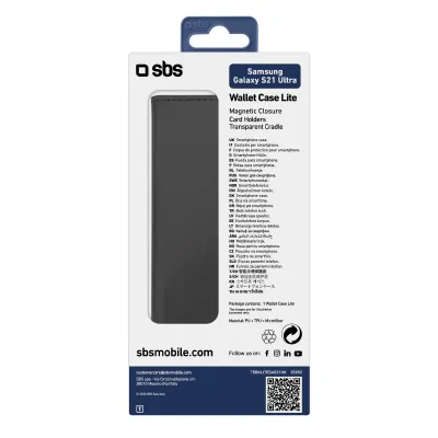SBS - Puzdro Book Wallet Lite pre Samsung Galaxy S21 Ultra, čierna
