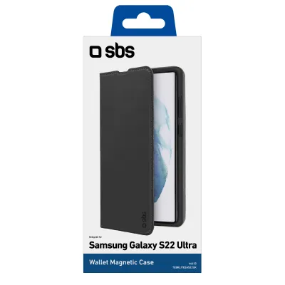 SBS - Puzdro Book Wallet Lite pre Samsung Galaxy S22 Ultra, čierna