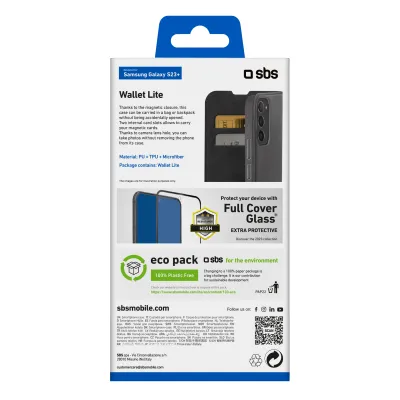 SBS - Puzdro Book Wallet Lite pre Samsung Galaxy S23+, čierna