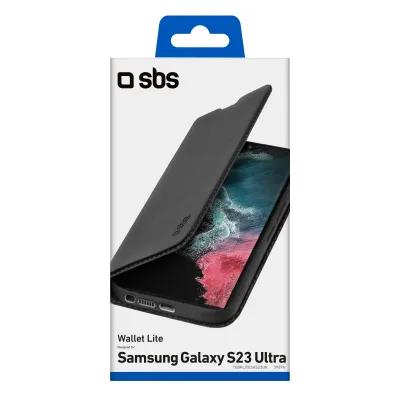 SBS - Puzdro Book Wallet Lite pre Samsung Galaxy S23 Ultra, čierna
