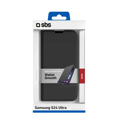 SBS - Puzdro Book Wallet Smooth pre Samsung Galaxy S24 Ultra, čierna