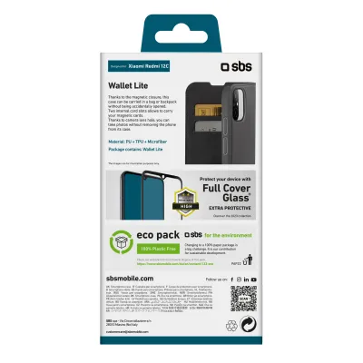 SBS - Puzdro Book Wallet Lite pre Xiaomi Redmi 12C, čierna