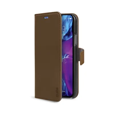 SBS - Puzdro Book Wallet pre iPhone 12 mini, hnedá