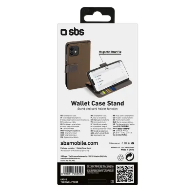SBS - Puzdro Book Wallet pre iPhone 12 mini, hnedá
