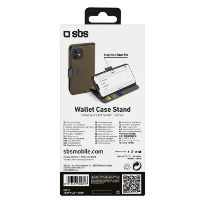 SBS - Puzdro Book Wallet pre iPhone 12/12 Pro, hnedá