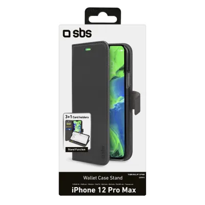 SBS - Puzdro Book Wallet pre iPhone 12 Pro Max, čierna