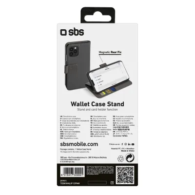 SBS - Puzdro Book Wallet pre iPhone 12 Pro Max, čierna
