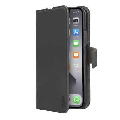 SBS - Puzdro Book Wallet pre iPhone 13, čierna