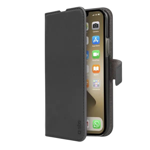 SBS - Puzdro Book Wallet pre iPhone 13 Pro Max, čierna