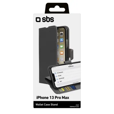 SBS - Puzdro Book Wallet pre iPhone 13 Pro Max, čierna