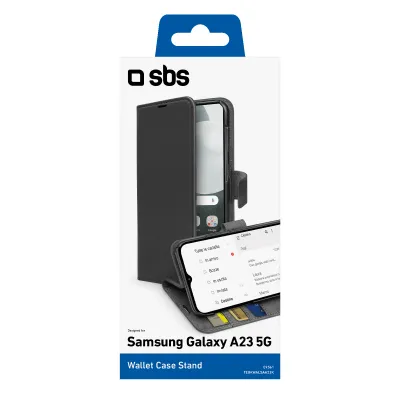 SBS - Puzdro Book Wallet Stand pre Samsung Galaxy A23 5G, čierna
