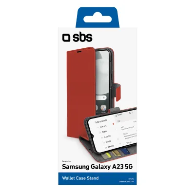 SBS - Puzdro Book Wallet Stand pre Samsung Galaxy A23 5G, červená
