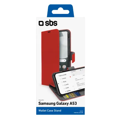 SBS - Puzdro Book Wallet Stand pre Samsung Galaxy A53 5G, červená