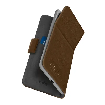 SBS - Univerzálne puzdro Wallet Slim do 6,8'', hnedá