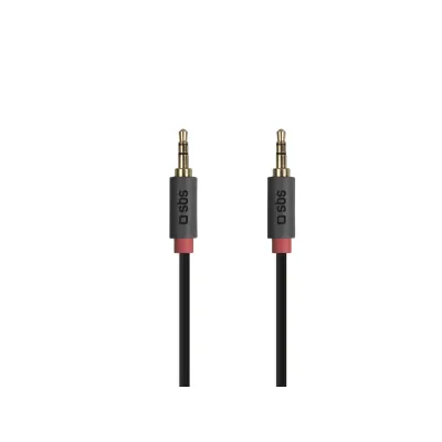 SBS - AUX kábel 3.5mm jack, 1,5 m, červená