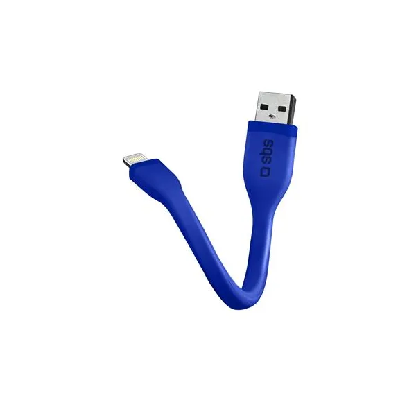 SBS - Kábel USB-A/MFI Lightning 5 W, Mini, 12 cm, modrá