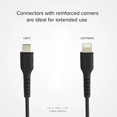 SBS - Kábel USB-C/MFI Lightning, 18 W, 1 m, čierna