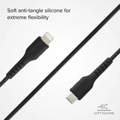 SBS - Kábel USB-C/MFI Lightning, 18 W, 1 m, čierna