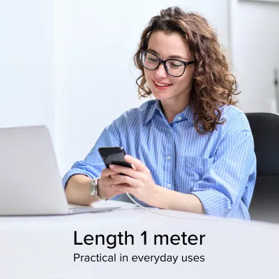 SBS - Kábel USB-C/USB-A, 1 m, biela