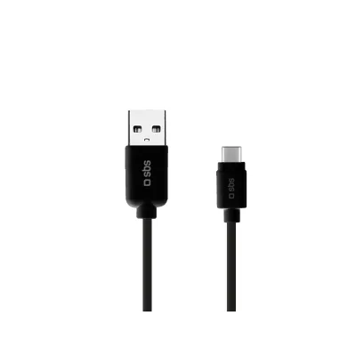 SBS - Kábel USB-C/USB-A, 18 W, 1,5 m, čierna